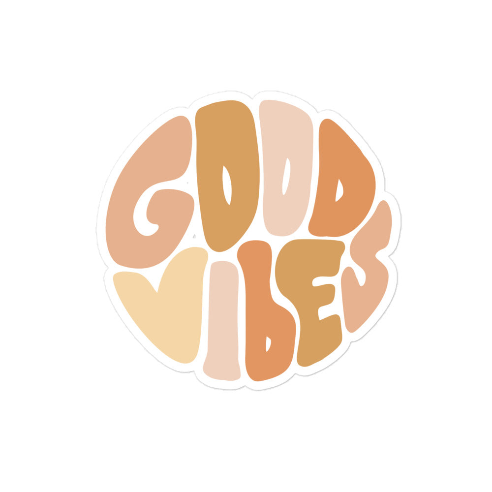 "Good Vibes" Bubble-Free Sticker