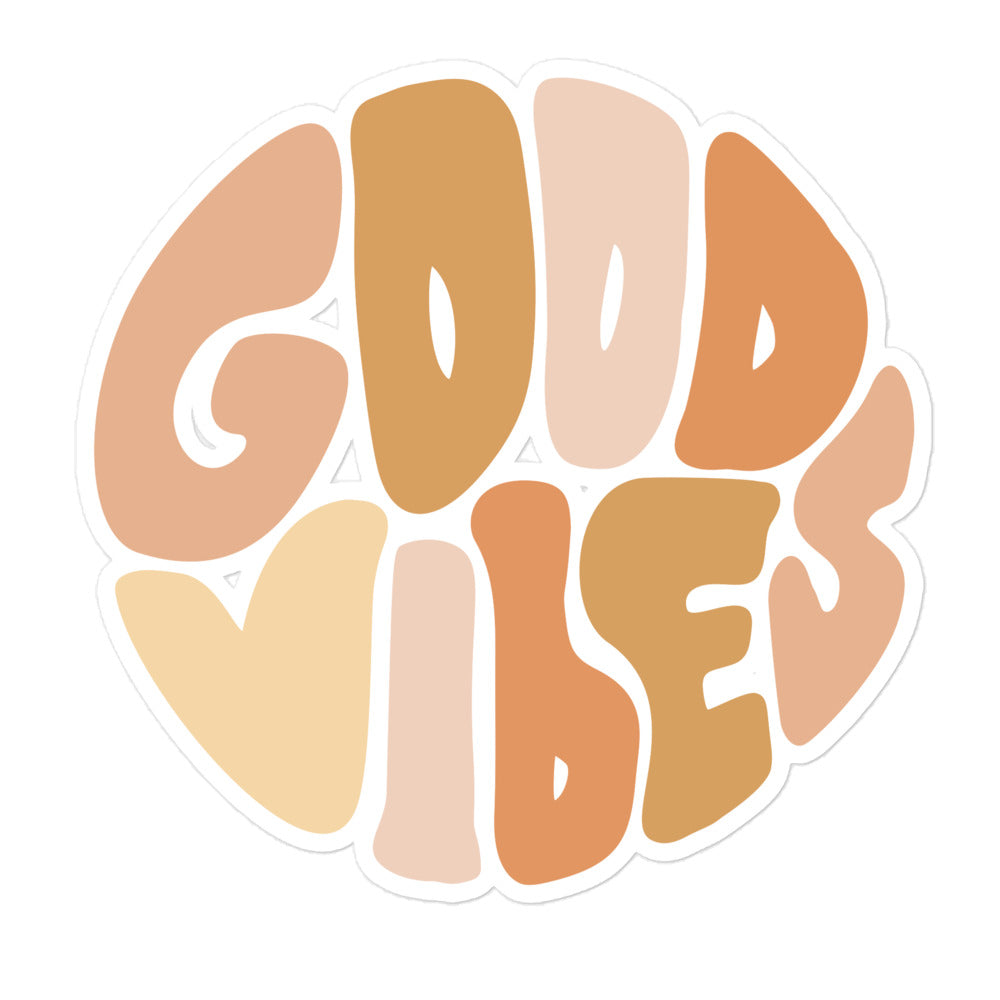 "Good Vibes" Bubble-Free Sticker