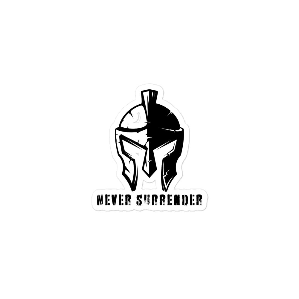 "Never Surrender" Bubble-Free Sticker