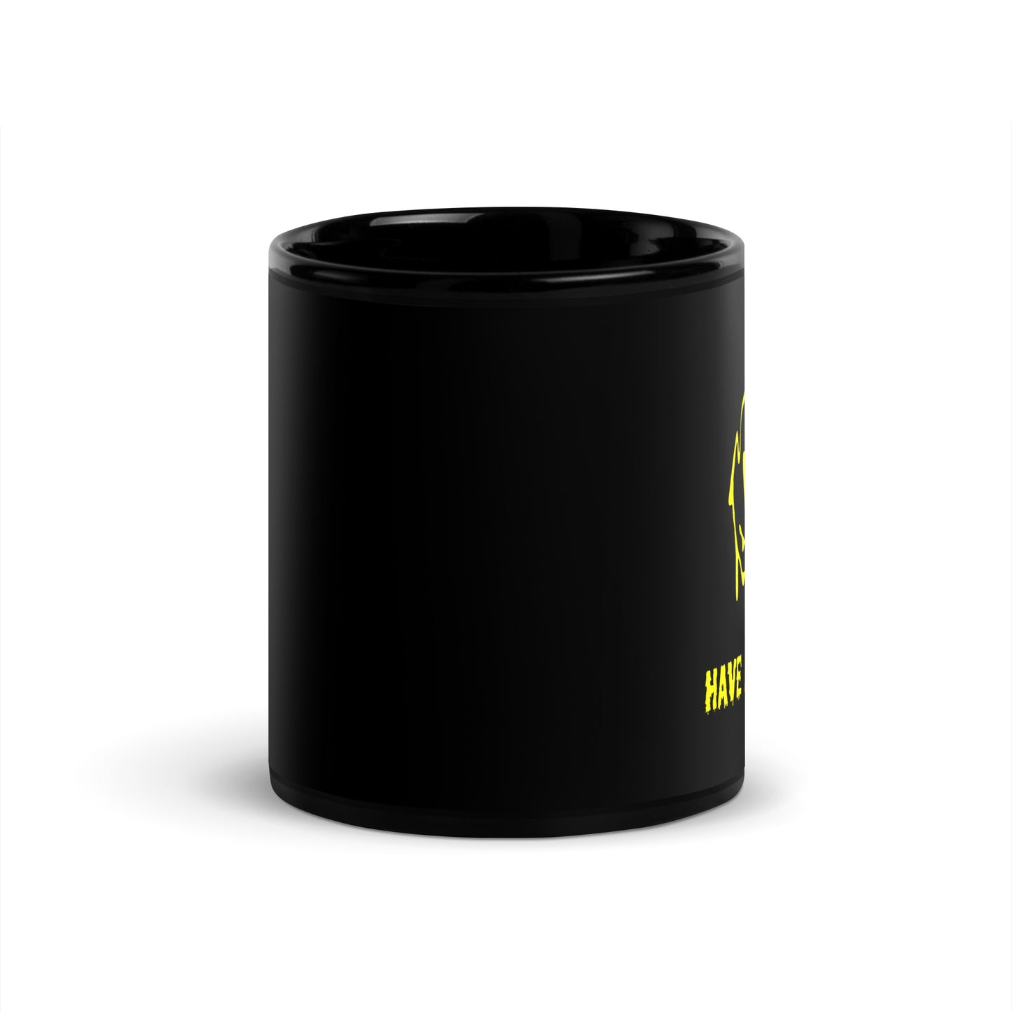 "Have A Nice Day" Black Glossy Mug