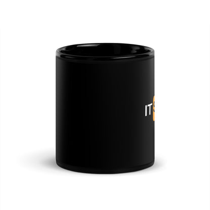 "IT Support" Black Glossy Mug