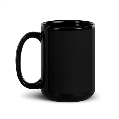 "Merry Christmas - Santa" Black Glossy Mug