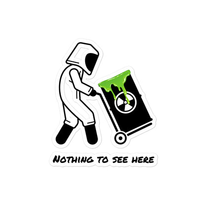 "Nothing to see here" Bubble-Free Sticker