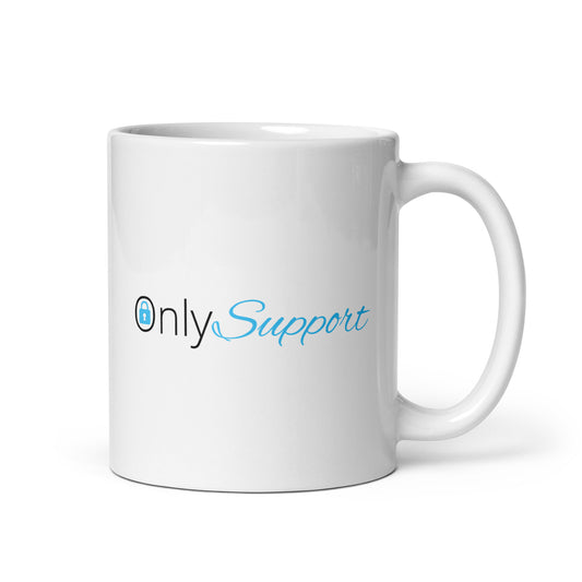 "OnlySupport" White Glossy Mug